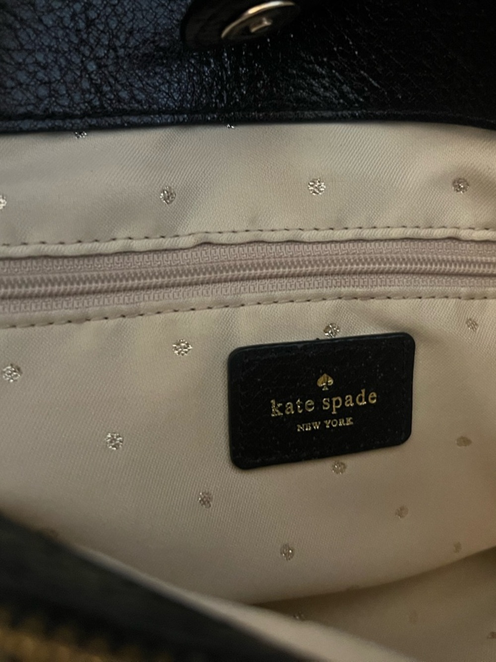 kate spade Black Quilted Shoulder Bag with Gold Chain Handles - Picture 6 of 10